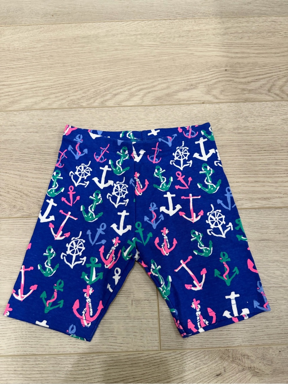 Gymboree Navy Anchor Print Stretch Shorts